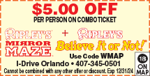 Discount Coupon for Ripley’s Believe It or Not!